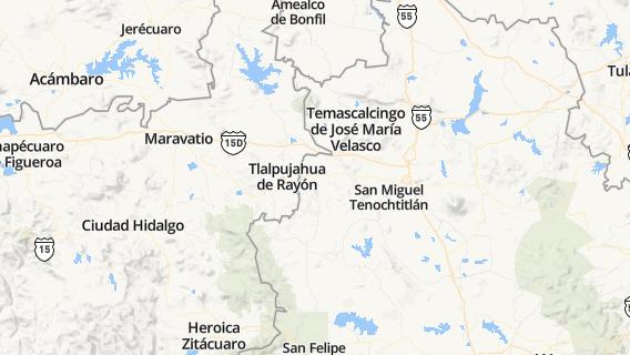 mapa de la ciudad de El Oro de Hidalgo