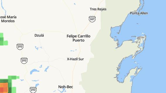 mapa de la ciudad de Felipe Carrillo Puerto