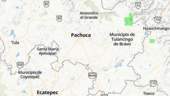 mapa de la ciudad de Forjadores de Pachuca