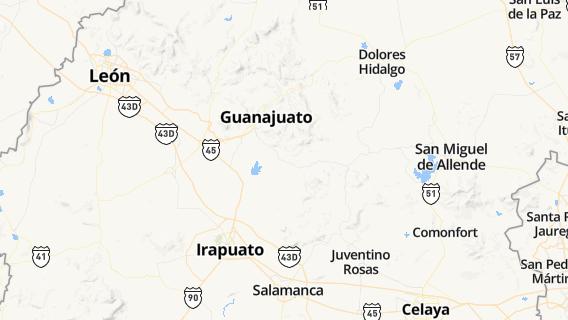 mapa de la ciudad de Fraccionamiento Villas de Guanajuato