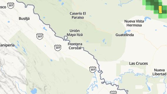 mapa de la ciudad de Frontera Corozal
