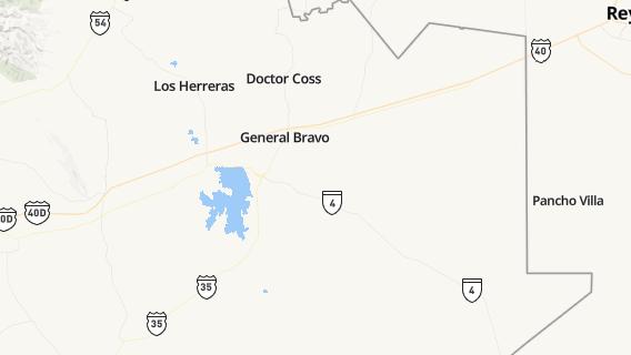 mapa de la ciudad de General Bravo