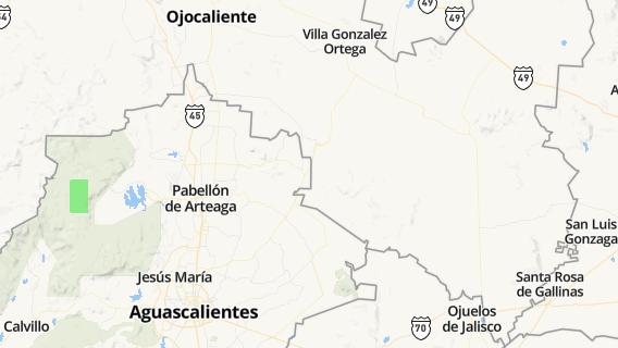 mapa de la ciudad de Guadalupe de Atlas