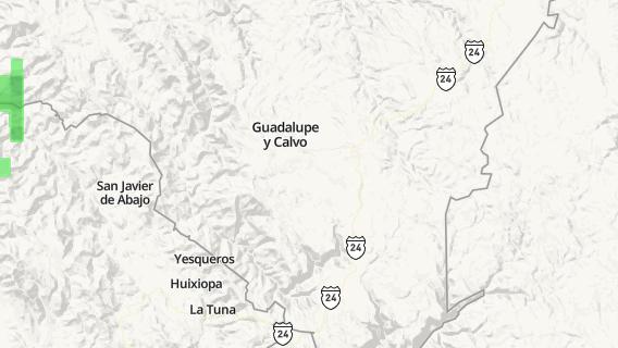 mapa de la ciudad de Guadalupe y Calvo