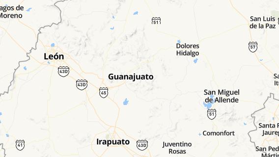 mapa de la ciudad de Guanajuato