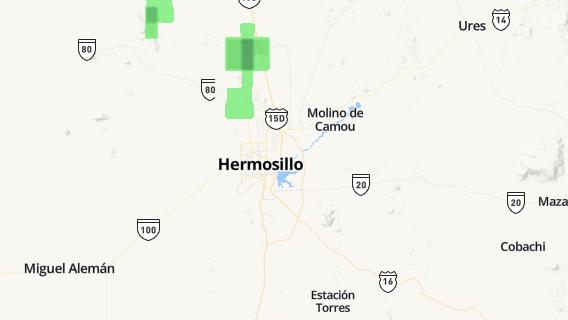 mapa de la ciudad de Hermosillo