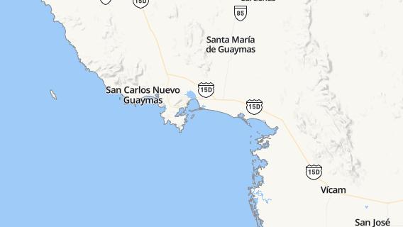 mapa de la ciudad de Heroica Guaymas