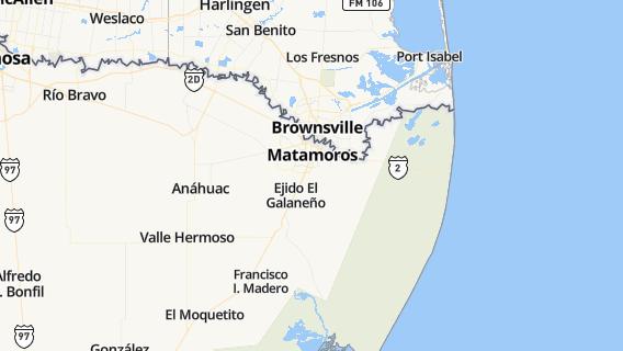 mapa de la ciudad de Heroica Matamoros