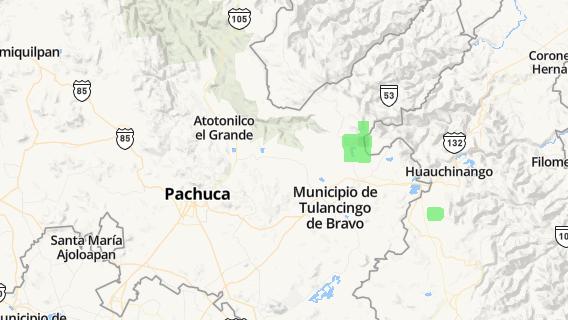 mapa de la ciudad de Huasca de Ocampo