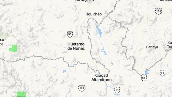 mapa de la ciudad de Huetamo de Nunez