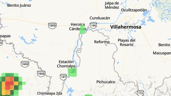 mapa de la ciudad de Huimanguillo