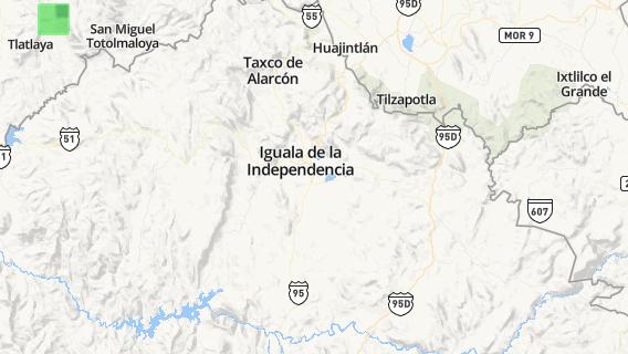 mapa de la ciudad de Iguala de la Independencia