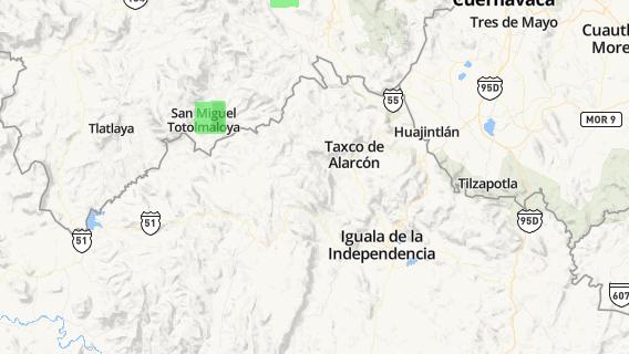 mapa de la ciudad de Ixcateopan de Cuauhtemoc