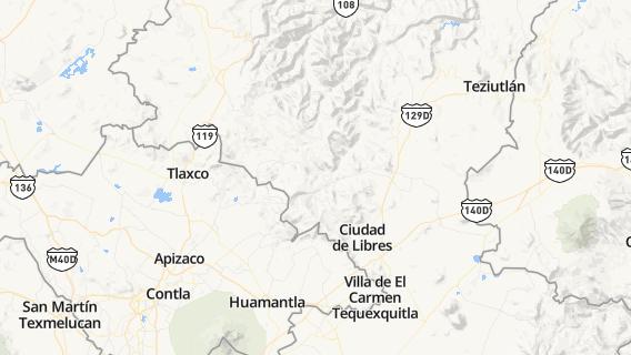 mapa de la ciudad de Ixtacamaxtitlan
