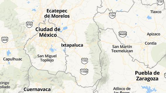 mapa de la ciudad de Ixtapaluca