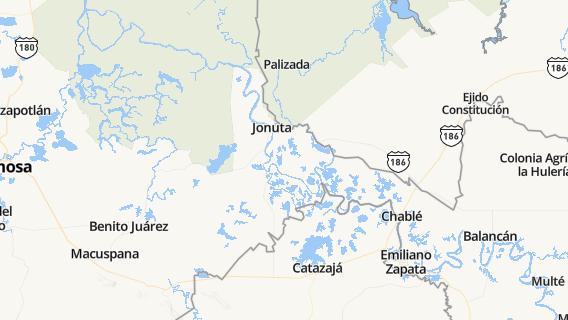 mapa de la ciudad de Jonuta