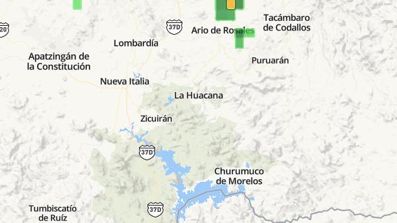 mapa de la ciudad de La Huacana
