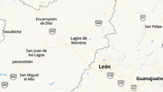 mapa de la ciudad de Lagos de Moreno