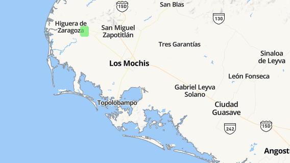 mapa de la ciudad de Los Mochis