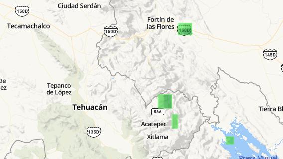mapa de la ciudad de Mexcala