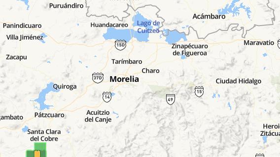 mapa de la ciudad de Morelia