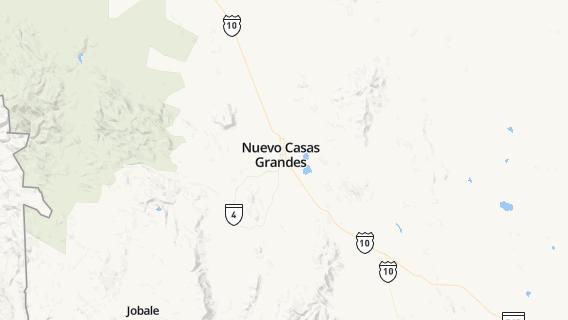 mapa de la ciudad de Nuevo Casas Grandes