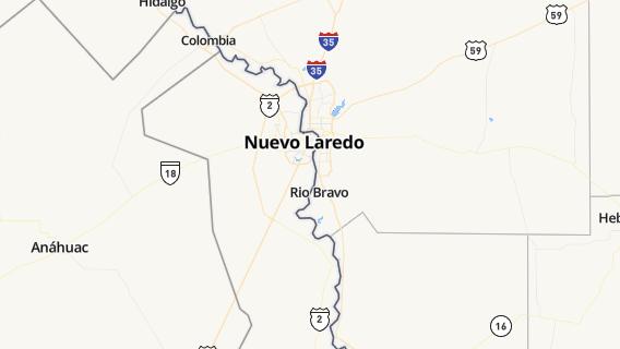 mapa de la ciudad de Nuevo Laredo