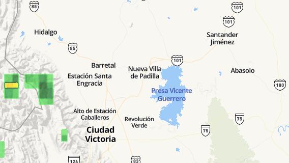 mapa de la ciudad de Nuevo Padilla