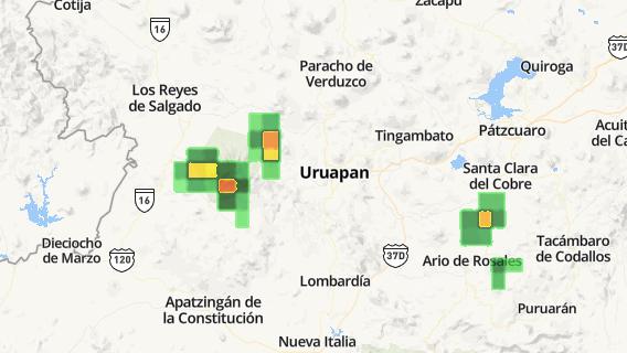mapa de la ciudad de Nuevo San Juan Parangaricutiro