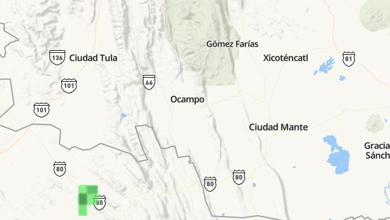 mapa de la ciudad de Ocampo
