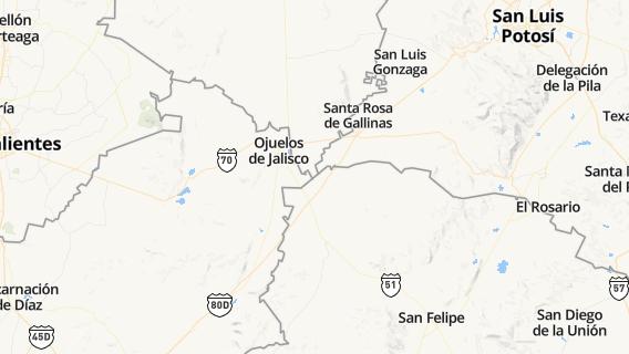 mapa de la ciudad de Ojuelos de Jalisco