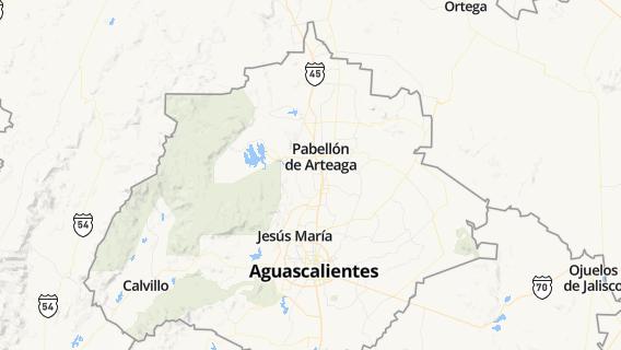 mapa de la ciudad de Pabellon de Hidalgo