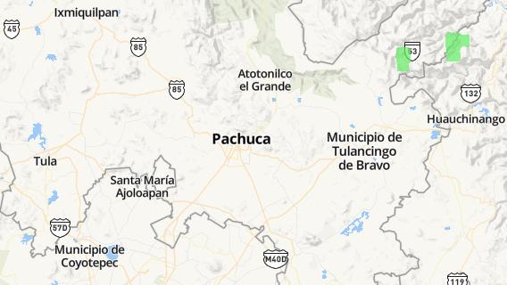 mapa de la ciudad de Pachuca de Soto