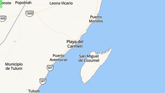 mapa de la ciudad de Playa del Carmen