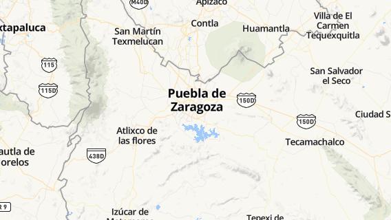 mapa de la ciudad de Puebla