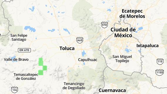 mapa de la ciudad de Pueblo Nuevo Tlalmimilolpan