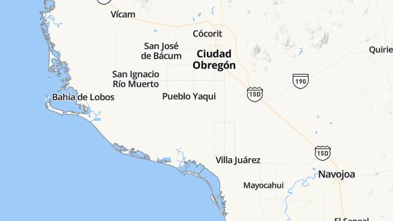 mapa de la ciudad de Pueblo Yaqui