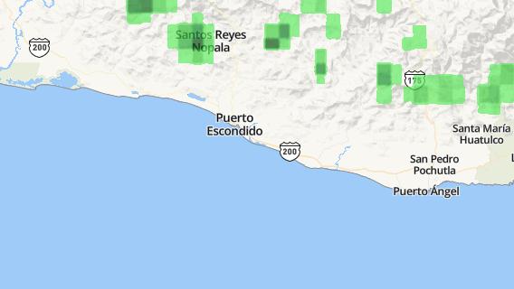 mapa de la ciudad de Puerto Escondido