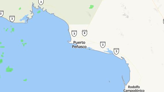 mapa de la ciudad de Puerto Penasco