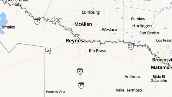 mapa de la ciudad de Reynosa