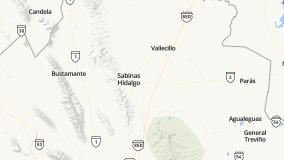 mapa de la ciudad de Sabinas Hidalgo