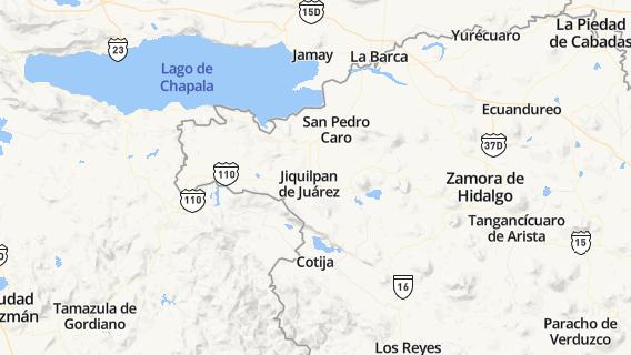 mapa de la ciudad de Sahuayo de Morelos