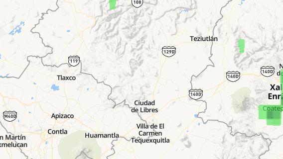 mapa de la ciudad de San Andres Yahuitlalpan
