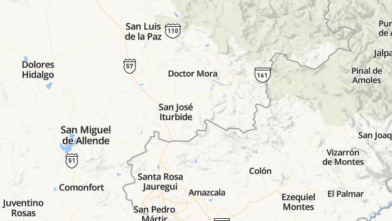 mapa de la ciudad de San Jose Iturbide