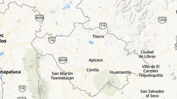 mapa de la ciudad de San Jose Tepeyahualco