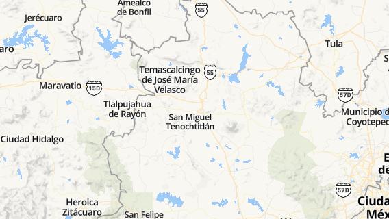 mapa de la ciudad de San Jose Toxi
