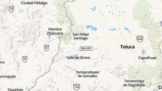 mapa de la ciudad de San Jose Villa de Allende