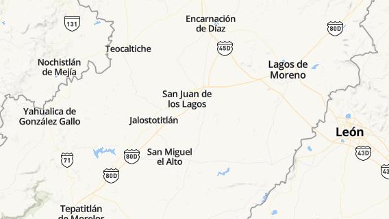 mapa de la ciudad de San Juan de los Lagos