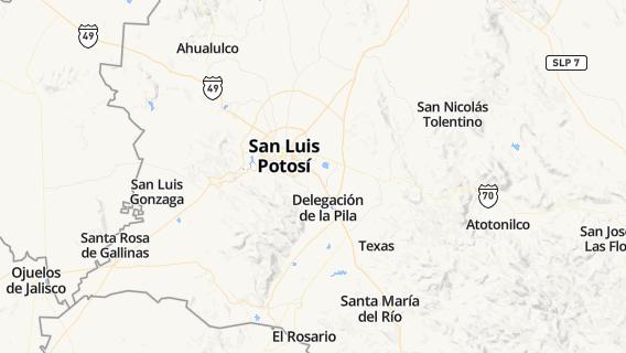 mapa de la ciudad de San Luis Potosi