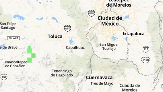 mapa de la ciudad de San Miguel Almaya